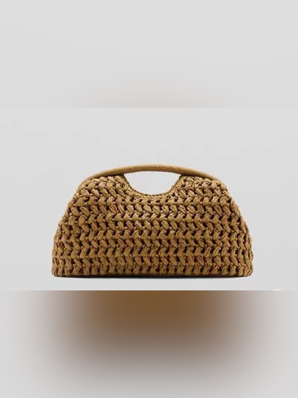 Straw Clutch Clip Bag